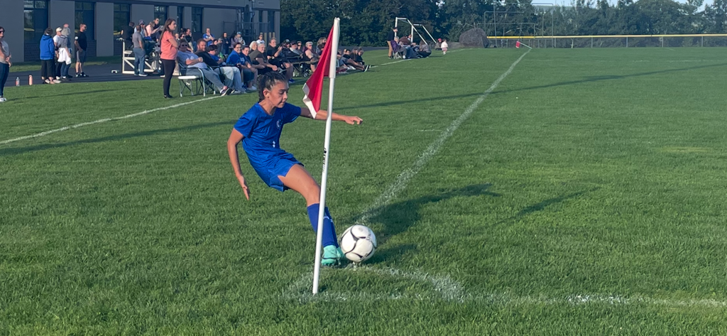 Kaylee with another great corner kick. 