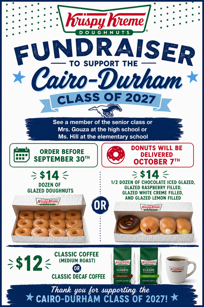 Order Krispy Kreme Doughnuts & Coffee - help support the class of 2027!