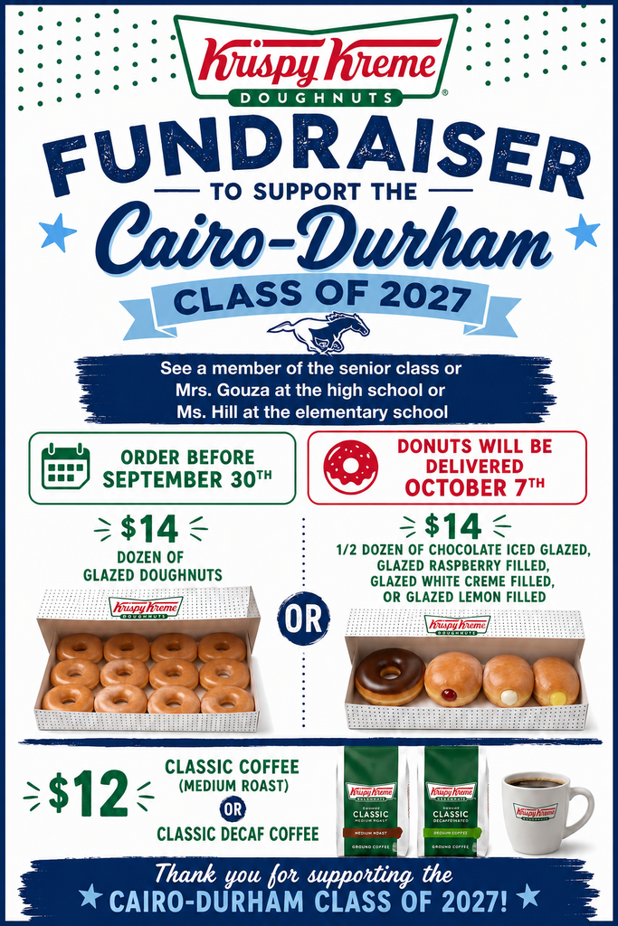 Order Krispy Kreme Doughnuts & Coffee - help support the class of 2027!py Kreme Doughnuts & Coffee - help support the class of 2027! Doughnuts & Coffee - help support the class of 2027!