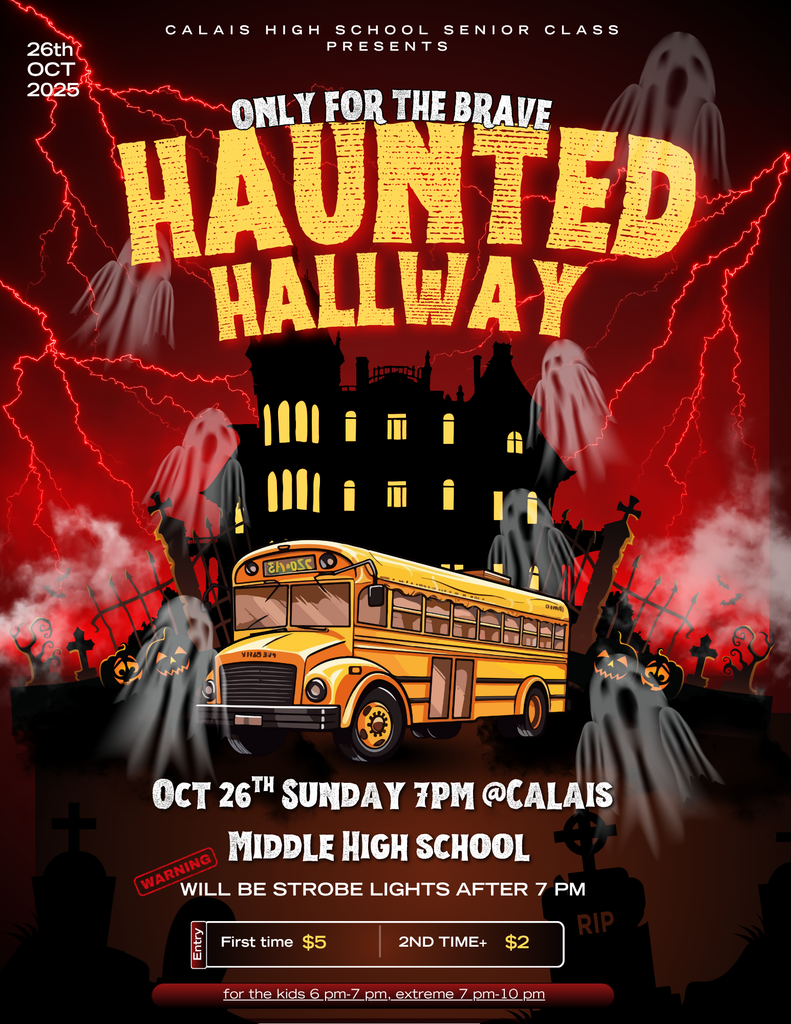 Red Black Spooky Haunted School Halloween Event Flyer (1)
