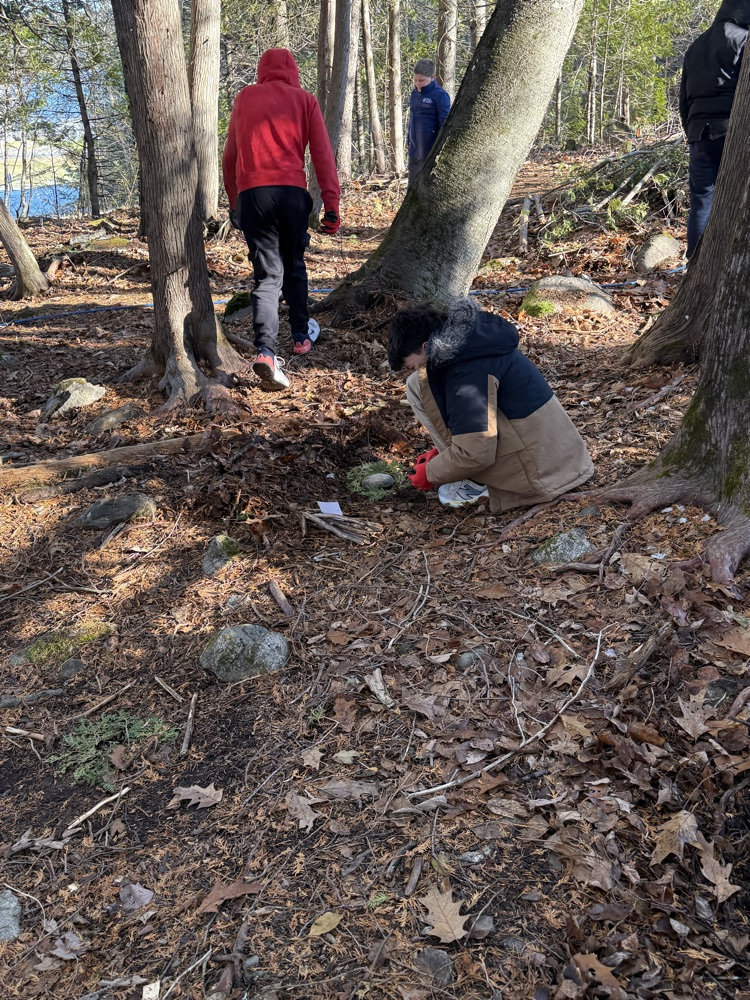 The 7th-grade at CMS created mandala from natural materials last week.