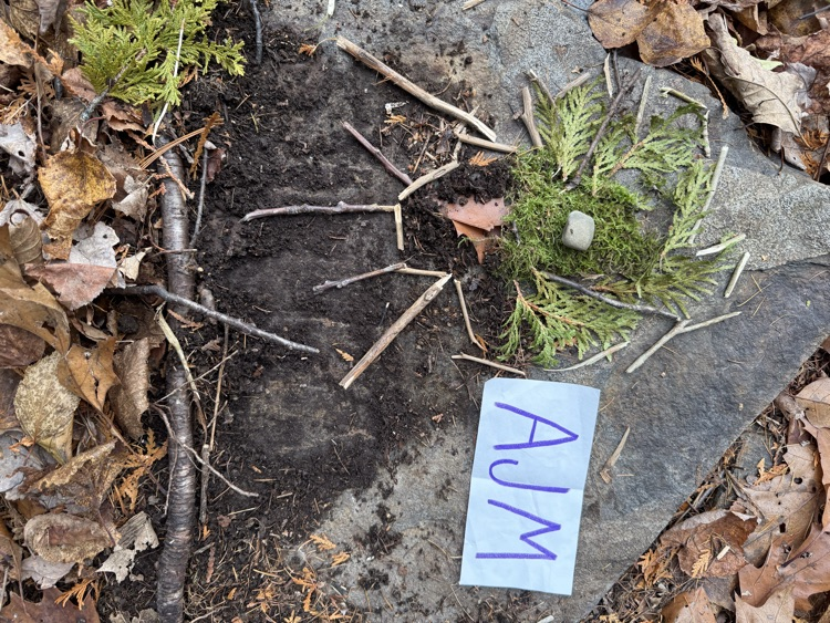 The 7th-grade at CMS created mandala from natural materials last week.