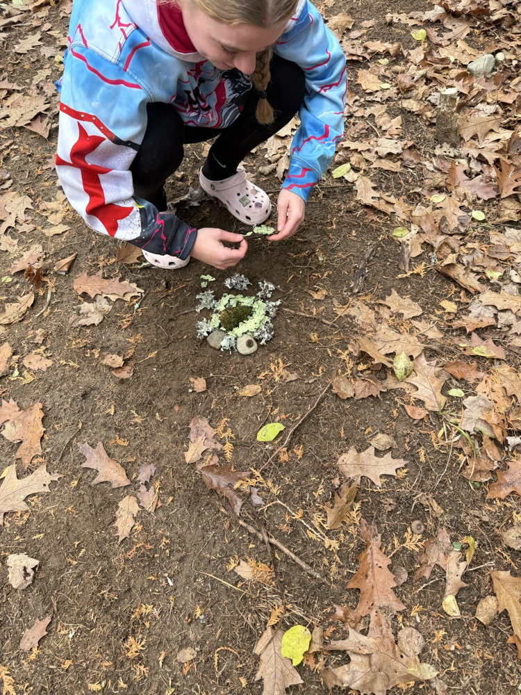 The 7th-grade at CMS created mandala from natural materials last week.