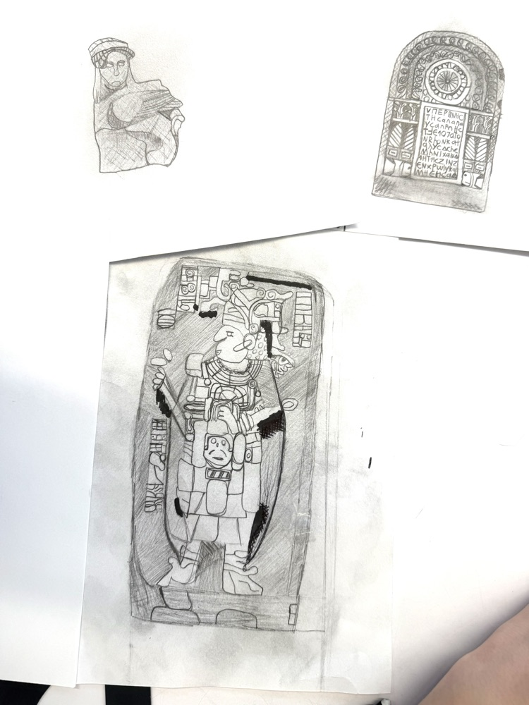 In November CMS 8th-grade students learned about the art of the Olmec, Maya, Aztec, and Inca civilizations.