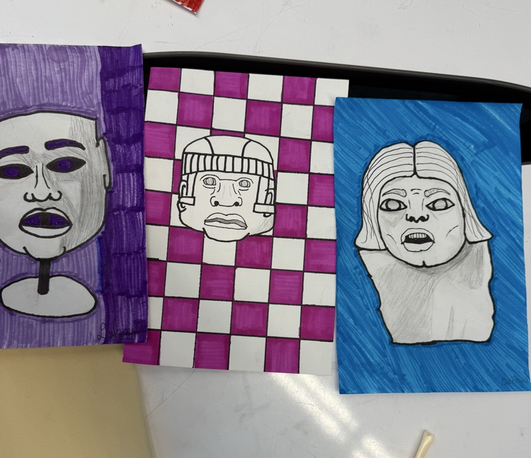 In November CMS 8th-grade students learned about the art of the Olmec, Maya, Aztec, and Inca civilizations.