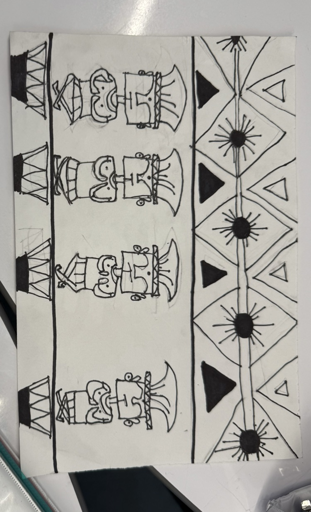 In November CMS 8th-grade students learned about the art of the Olmec, Maya, Aztec, and Inca civilizations.