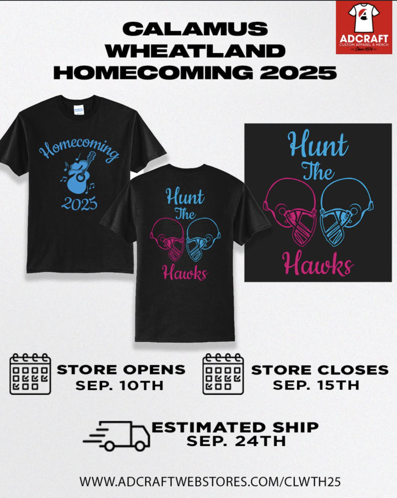 homecoming 2025 hunt the hawks store opens sep 10th store closes sep 15th