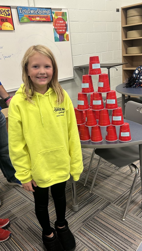 This is a student showing off their sentence they built. 