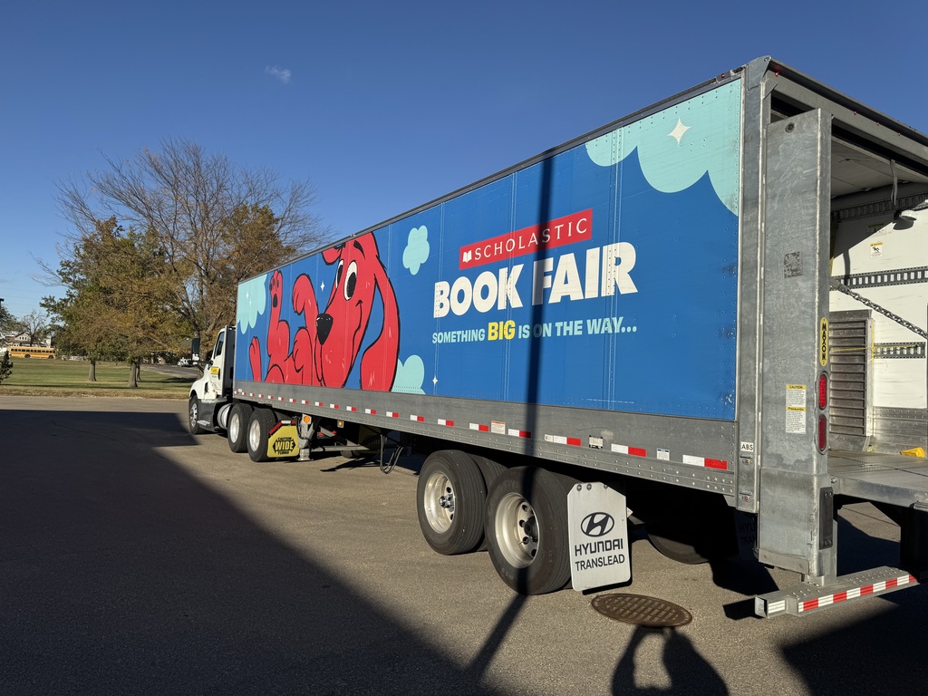 Schoastic Book Fair Delivery Truck; Something BIG is on the way