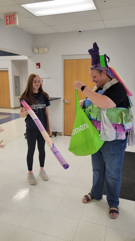 Ms. Seedorff as a pinata