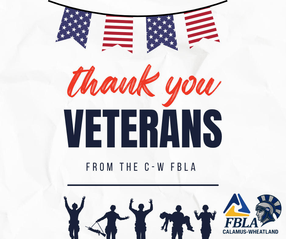 thank you Veterans from the C-W FBLA