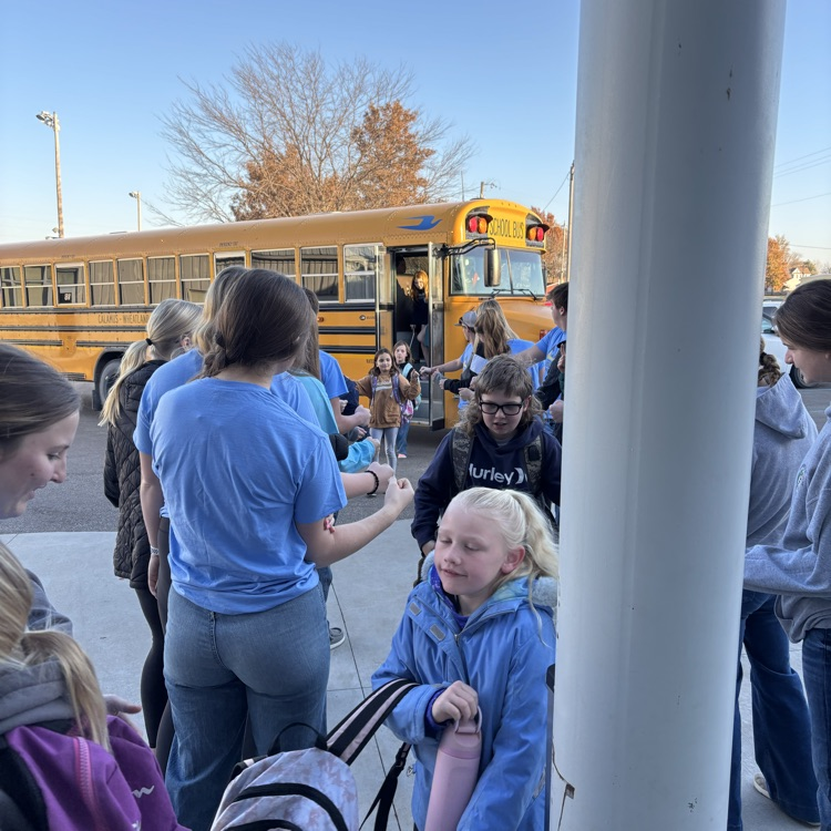 FBLA giving fist bumps