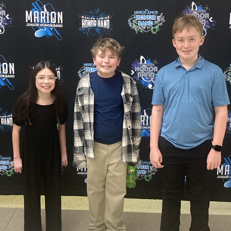 Three 6th graders attended Marion Junior Honor Band