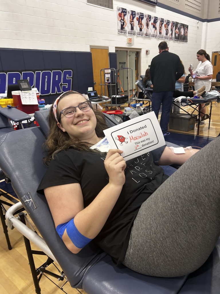 Students at blood drive