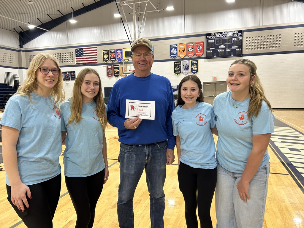 Students at blood drive