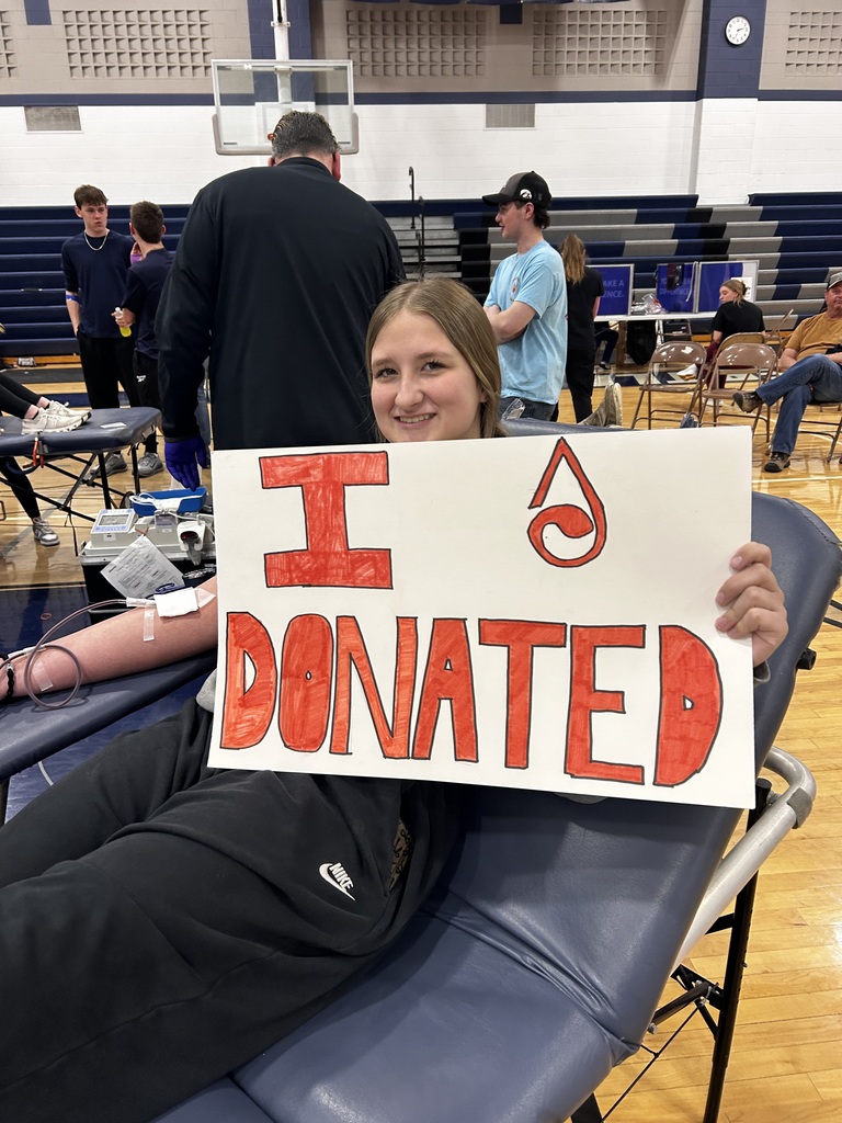 Students at blood drive