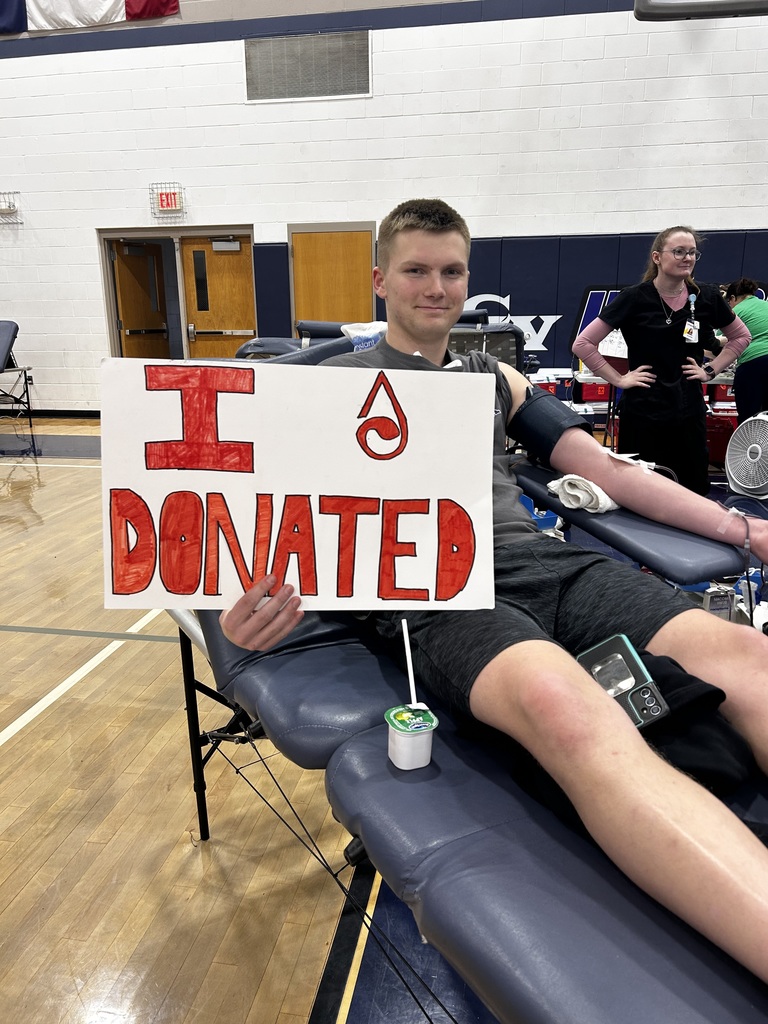 Students at blood drive