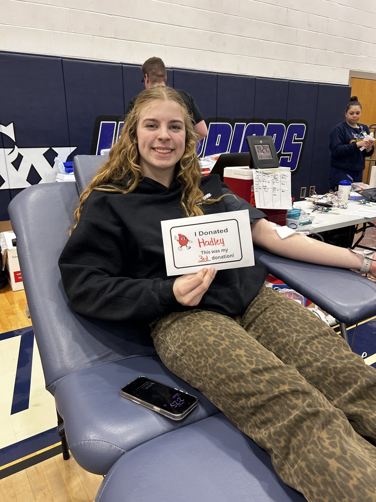 Students at blood drive