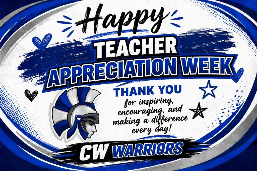 happy teacher appreciation week thank you for inspiring encouragena nd making a difference every day cw warriors