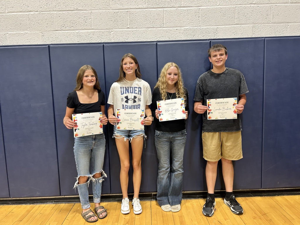 Junior High with certificates