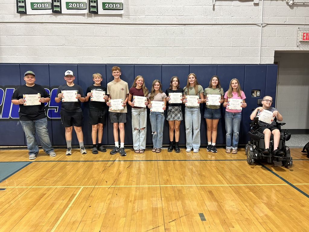 Junior High with certificates