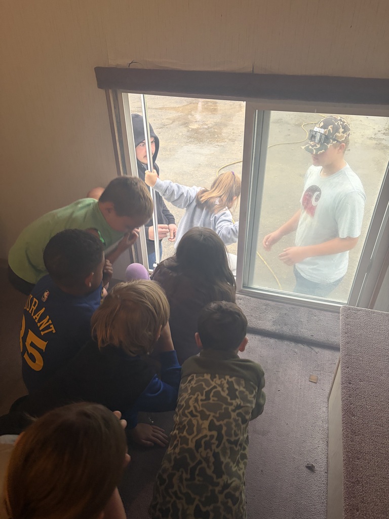 Students leaving smoke house