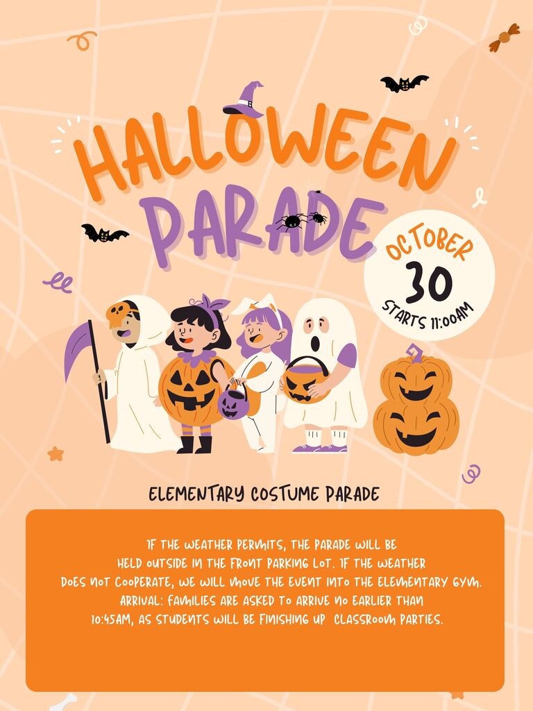 Halloween Parade October 30 at 11:00am