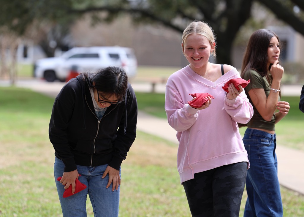 Geometry meets gameplay! 🎯 Mrs. [Teacher's Name]’s class put their probability skills to the test using cornhole boards. Hands-on learning makes math even more exciting! 📐✨ #CaldwellProu