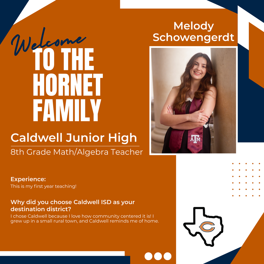 ๐ฃ ๐ ๐ฒ๐ฒ๐ ๐๐ต๐ฒ ๐ก๐ฒ๐ ๐๐ฎ๐ฐ๐ฒ๐ ๐ฎ๐ ๐๐๐! โ๏ธ๐๐ Our Caldwell Junior High team is gaining some incredible new educators! Theyโre here to challenge minds, guide growth, and cheer our Hornets on through these exciting middle school years. Letโs hear it for our newest Hornets! Drop a welcome below. ๐งก #CaldwellProud #CaldwellISD
