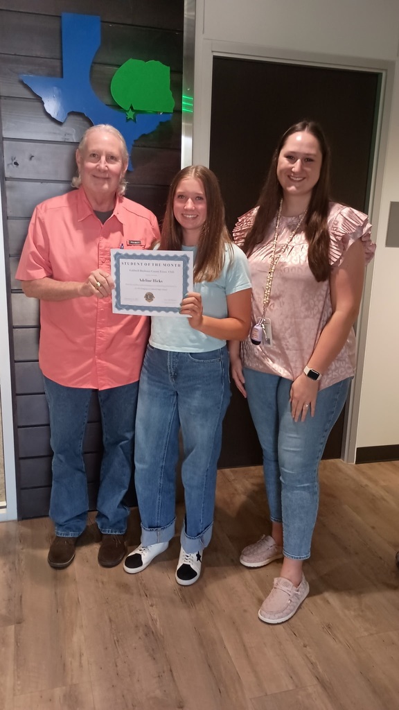 Lions Club CTE Student of the Month