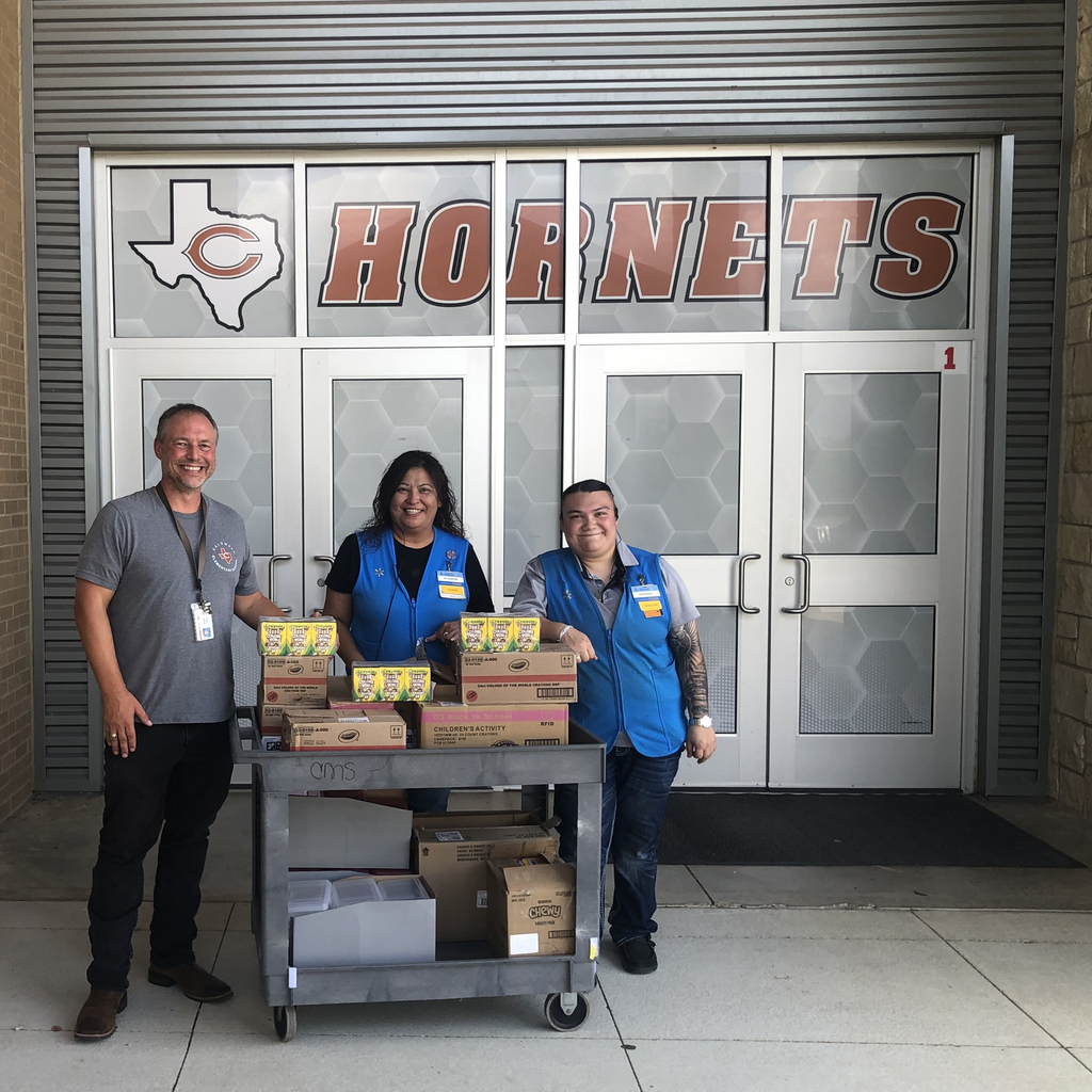 ๐๏ธโ๏ธ Thank you to our local Walmart for their generous school supply donation to Caldwell Elementary! ๐ Your support helps ensure our students have the tools they need to learn and succeed. We are grateful for community partners who invest in our Hornets!