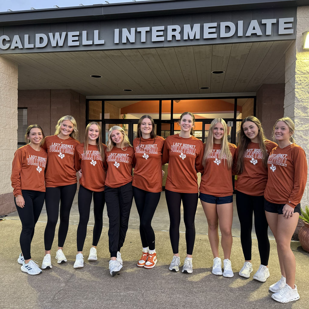 โจ Morning made brighter! โจ Our Varsity Volleyball players kicked off the day at Caldwell Intermediate with big smiles and helping hands by opening car doors for students. ๐งก๐งก A perfect start to the day for our Hornet family! ๐ #CaldwellProud #CaldwellISD