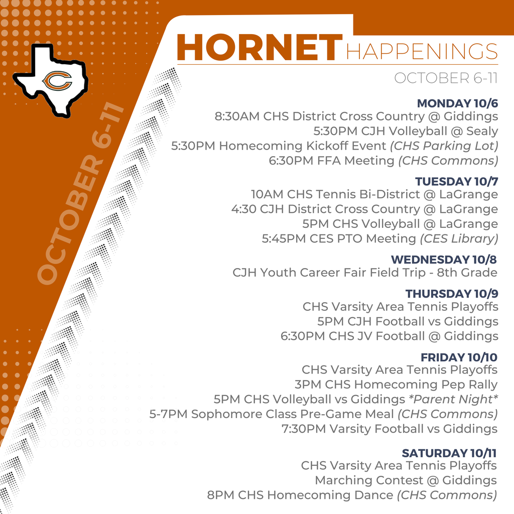 📅 𝗛𝗢𝗥𝗡𝗘𝗧 𝗛𝗔𝗣𝗣𝗘𝗡𝗜𝗡𝗚𝗦 | 𝗢𝗰𝘁𝗼𝗯𝗲𝗿 𝟲-𝟭𝟭