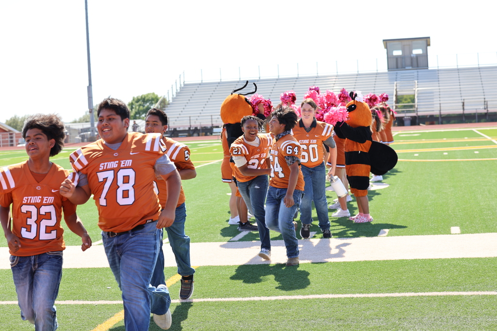💗 𝐏𝐢𝐧𝐤 𝐎𝐮𝐭 𝐏𝐞𝐩 𝐑𝐚𝐥𝐥𝐲 𝐚𝐭 𝐂𝐉𝐇! 💗  Caldwell Junior High showed their Hornet spirit and support for Breast Cancer Awareness during today’s Pink Out Pep Rally! 🧡🤍💗 It was a great afternoon filled with energy, encouragement, and 𝗛𝗢𝗥𝗡𝗘𝗧 𝗣𝗥𝗜𝗗𝗘!  #CaldwellProud #CaldwellISD
