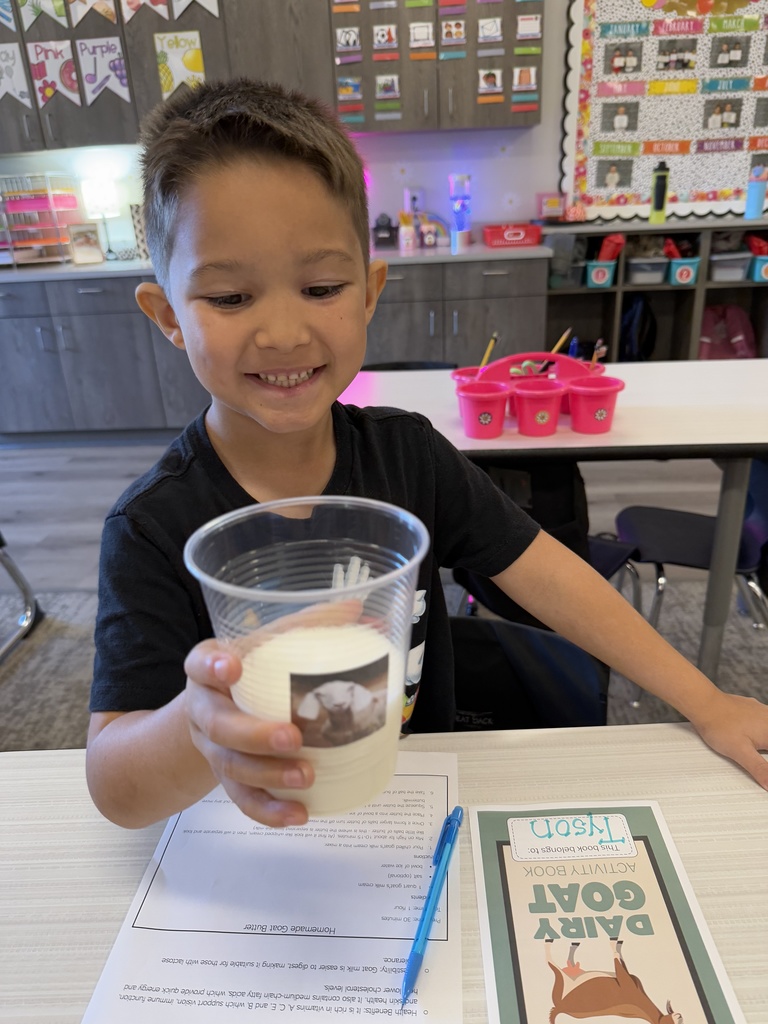 ๐๐ฅOur first grade GT students had an engaging, hands-on lesson about goats with Mrs. Best today! They loved learning all about milking goats and making popsicles from a farm in Needville, Texas. Students learned about different types of goats and the milking process. The highlight of the day was learning how the farm makes popsicles and getting to taste goat milk! 2 out of the 4 approved the goatโs milk! ๐ฅ