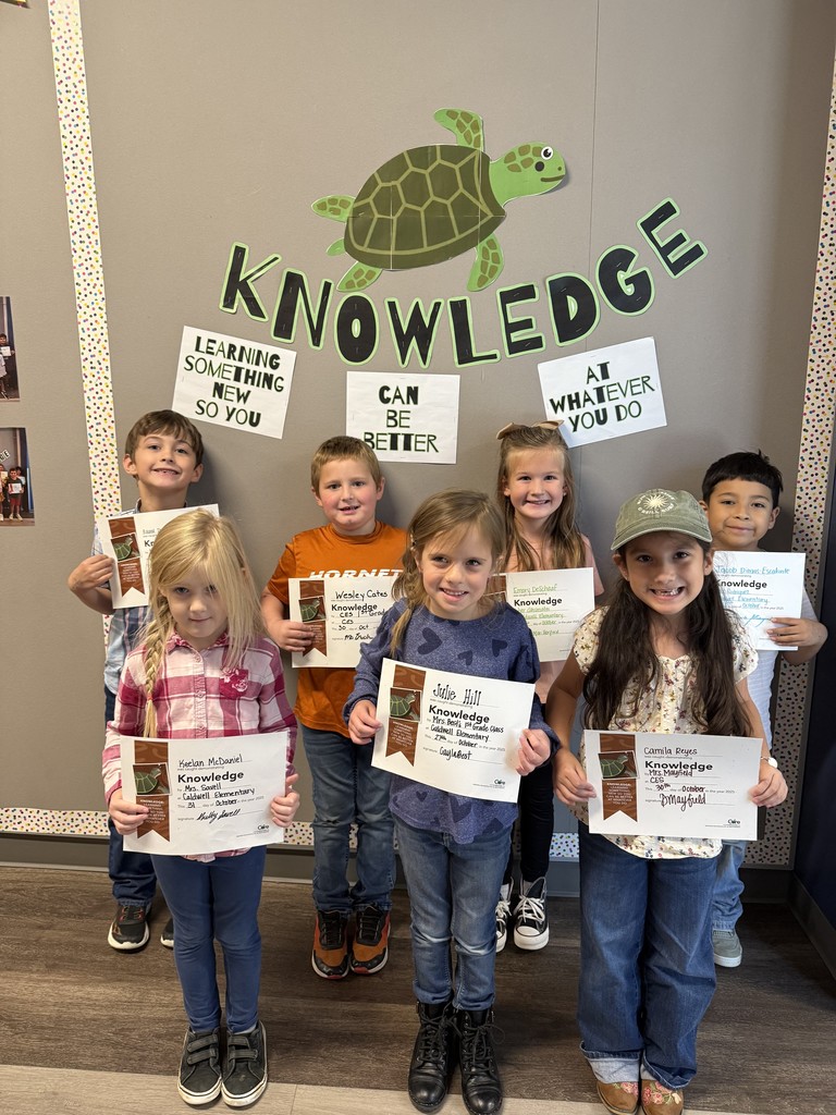 Celebrating our ๐๐ฎ๐น๐ฑ๐๐ฒ๐น๐น ๐๐น๐ฒ๐บ๐ฒ๐ป๐๐ฎ๐ฟ๐ ๐๐ผ๐ฟ๐ฒ ๐ฉ๐ฎ๐น๐๐ฒ ๐ก๐ผ๐บ๐ถ๐ป๐ฒ๐ฒ๐ ๐ณ๐ผ๐ฟ ๐๐ป๐ผ๐๐น๐ฒ๐ฑ๐ด๐ฒ! ๐ Way to shine bright with your curiosity and love of learning! #CaldwellProud #CaldwellISD