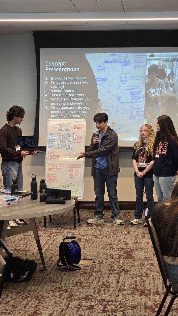 ๐ก ๐๐ฎ๐น๐ฑ๐๐ฒ๐น๐น ๐๐ถ๐ด๐ต ๐ฆ๐ฐ๐ต๐ผ๐ผ๐น ๐๐๐๐ฑ๐ฒ๐ป๐๐ ๐๐ต๐ถ๐ป๐ฒ ๐ฎ๐ ๐๐ด๐ด๐ถ๐ฒ๐ ๐๐ป๐๐ฒ๐ป๐! CHS students ๐๐ฒ๐๐ถ๐๐ ๐๐ฒ๐ต๐น๐ฒ๐ฟ (๐ญ๐ญ๐๐ต), ๐๐๐น๐ฒ ๐ฆ๐ธ๐ถ๐ป๐ป๐ฒ๐ฟ (๐ญ๐ฌ๐๐ต), ๐๐ฟ๐๐ฐ๐ฒ ๐๐ฎ๐ฟ๐ฟ (๐ญ๐ญ๐๐ต), ๐ฎ๐ป๐ฑ ๐๐ฒ๐ ๐ฃ๐ฎ๐๐ฒ๐น (๐ญ๐ฎ๐๐ต) represented Caldwell ISD at ๐ง๐ฒ๐
๐ฎ๐ ๐&๐ ๐จ๐ป๐ถ๐๐ฒ๐ฟ๐๐ถ๐๐โ๐ ๐๐ด๐ด๐ถ๐ฒ๐ ๐๐ป๐๐ฒ๐ป๐, a two-day engineering design challenge that brings together high school students to solve real-world problems. ๐ Special congratulations to ๐๐ฒ๐ ๐ฎ๐ป๐ฑ ๐๐ฒ๐๐ถ๐๐, whose team earned ๐ญ๐๐ ๐ฝ๐น๐ฎ๐ฐ๐ฒ, and to ๐๐ฟ๐๐ฐ๐ฒ, whose team finished ๐ฎ๐ป๐ฑ ๐ฝ๐น๐ฎ๐ฐ๐ฒ! Weโre proud of all four students for their innovation, teamwork, and creative problem-solving. #CaldwellProud #CaldwellISD