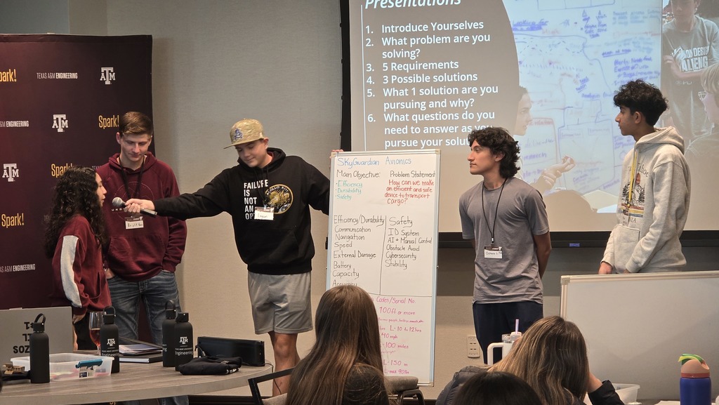 ๐ก ๐๐ฎ๐น๐ฑ๐๐ฒ๐น๐น ๐๐ถ๐ด๐ต ๐ฆ๐ฐ๐ต๐ผ๐ผ๐น ๐๐๐๐ฑ๐ฒ๐ป๐๐ ๐๐ต๐ถ๐ป๐ฒ ๐ฎ๐ ๐๐ด๐ด๐ถ๐ฒ๐ ๐๐ป๐๐ฒ๐ป๐! CHS students ๐๐ฒ๐๐ถ๐๐ ๐๐ฒ๐ต๐น๐ฒ๐ฟ (๐ญ๐ญ๐๐ต), ๐๐๐น๐ฒ ๐ฆ๐ธ๐ถ๐ป๐ป๐ฒ๐ฟ (๐ญ๐ฌ๐๐ต), ๐๐ฟ๐๐ฐ๐ฒ ๐๐ฎ๐ฟ๐ฟ (๐ญ๐ญ๐๐ต), ๐ฎ๐ป๐ฑ ๐๐ฒ๐ ๐ฃ๐ฎ๐๐ฒ๐น (๐ญ๐ฎ๐๐ต) represented Caldwell ISD at ๐ง๐ฒ๐
๐ฎ๐ ๐&๐ ๐จ๐ป๐ถ๐๐ฒ๐ฟ๐๐ถ๐๐โ๐ ๐๐ด๐ด๐ถ๐ฒ๐ ๐๐ป๐๐ฒ๐ป๐, a two-day engineering design challenge that brings together high school students to solve real-world problems. ๐ Special congratulations to ๐๐ฒ๐ ๐ฎ๐ป๐ฑ ๐๐ฒ๐๐ถ๐๐, whose team earned ๐ญ๐๐ ๐ฝ๐น๐ฎ๐ฐ๐ฒ, and to ๐๐ฟ๐๐ฐ๐ฒ, whose team finished ๐ฎ๐ป๐ฑ ๐ฝ๐น๐ฎ๐ฐ๐ฒ! Weโre proud of all four students for their innovation, teamwork, and creative problem-solving. #CaldwellProud #CaldwellISD