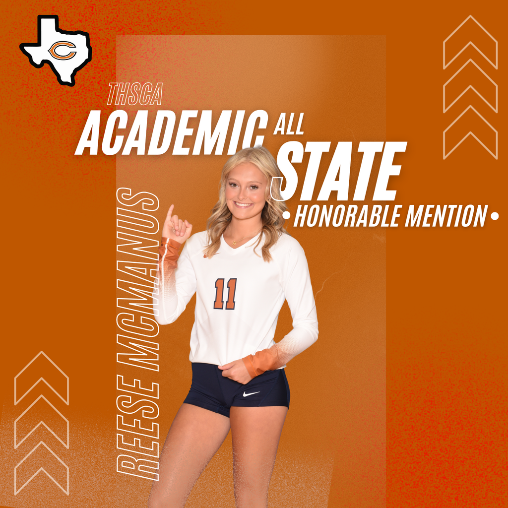 More great news for Lady Hornet Volleyball! 🧡 Congratulations to these athletes for earning 𝗧𝗛𝗦𝗖𝗔 𝗔𝗰𝗮𝗱𝗲𝗺𝗶𝗰 𝗔𝗹𝗹-𝗦𝘁𝗮𝘁𝗲 𝗥𝗲𝗰𝗼𝗴𝗻𝗶𝘁𝗶𝗼𝗻:  𝟮𝗻𝗱 𝗧𝗲𝗮𝗺: Natalie Eastepp 𝗛𝗼𝗻𝗼𝗿𝗮𝗯𝗹𝗲 𝗠𝗲𝗻𝘁𝗶𝗼𝗻: Kaely Brown, Reese McManus  We are so proud of their commitment both on the court and in the classroom! #CaldwellProud #CaldwellISD