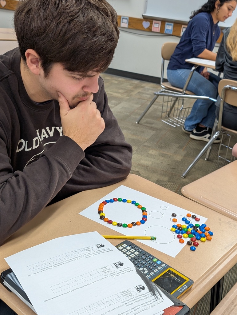 Our Caldwell High School Precalculus students turned M&Ms into math yesterday! ๐ฌ They gathered data and used it to build mathematical models โ deciding whether each scenario fit a linear, quadratic, or exponential equation. Hands-on learning and a sweet Friday treat!