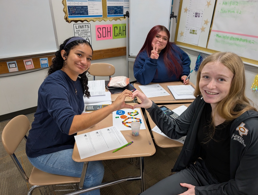 Our Caldwell High School Precalculus students turned M&Ms into math yesterday! ๐ฌ They gathered data and used it to build mathematical models โ deciding whether each scenario fit a linear, quadratic, or exponential equation. Hands-on learning and a sweet Friday treat!