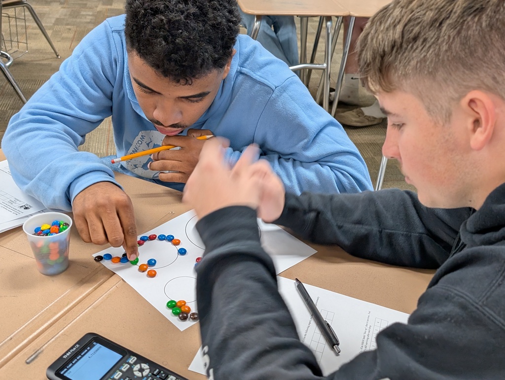 Our Caldwell High School Precalculus students turned M&Ms into math yesterday! ๐ฌ They gathered data and used it to build mathematical models โ deciding whether each scenario fit a linear, quadratic, or exponential equation. Hands-on learning and a sweet Friday treat!