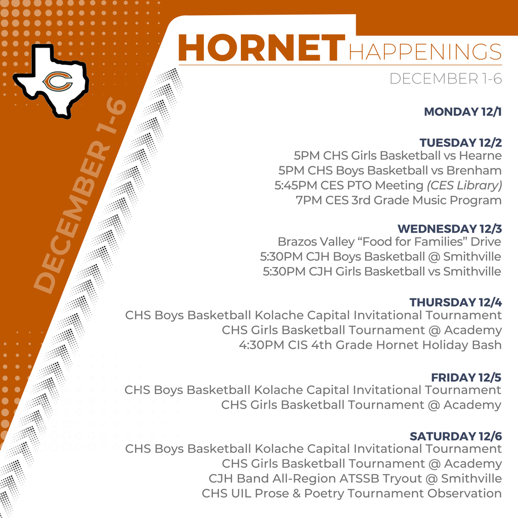 ๐
๐๐ผ๐ฟ๐ป๐ฒ๐ ๐๐ฎ๐ฝ๐ฝ๐ฒ๐ป๐ถ๐ป๐ด๐ | ๐๐ฒ๐ฐ๐ฒ๐บ๐ฏ๐ฒ๐ฟ ๐ญ โ ๐ฒ Itโs another busy week across Caldwell ISD! Check out everything happening throughout the district this week! #CaldwellProud #CaldwellISD