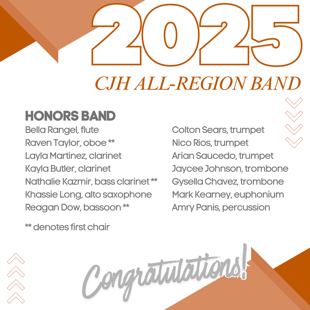 ๐ช๐ต๐ฎ๐ ๐ฎ๐ป ๐ถ๐ป๐ฐ๐ฟ๐ฒ๐ฑ๐ถ๐ฏ๐น๐ฒ ๐๐ต๐ผ๐๐ถ๐ป๐ด ๐ณ๐ฟ๐ผ๐บ ๐ผ๐๐ฟ ๐๐ฎ๐น๐ฑ๐๐ฒ๐น๐น ๐๐๐ป๐ถ๐ผ๐ฟ ๐๐ถ๐ด๐ต ๐๐ฎ๐ป๐ฑ! ๐ตโจ Dozens of students earned placements in the ๐ฎ๐ฌ๐ฎ๐ฑ ๐๐น๐น-๐ฅ๐ฒ๐ด๐ถ๐ผ๐ป ๐๐ฎ๐ป๐ฑ, representing Symphonic, Concert, and Honors groups โ including multiple first chair musicians! These students continue to impress with their talent and commitment. Congratulations to all! #CaldwellProud #CaldwellISD