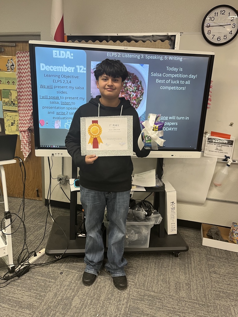 Mrs. McMullen’s ELDA students wrapped up the semester with a creative and meaningful project—a salsa competition! Students presented detailed, step-by-step instructions for their recipes and explained the cultural or family connections behind their dip. 🔥🌶️  This hands-on project showcased their growth in reading, writing, speaking, and listening as they work to become more fluent bilingual students. #CaldwellProud #CaldwellISD
