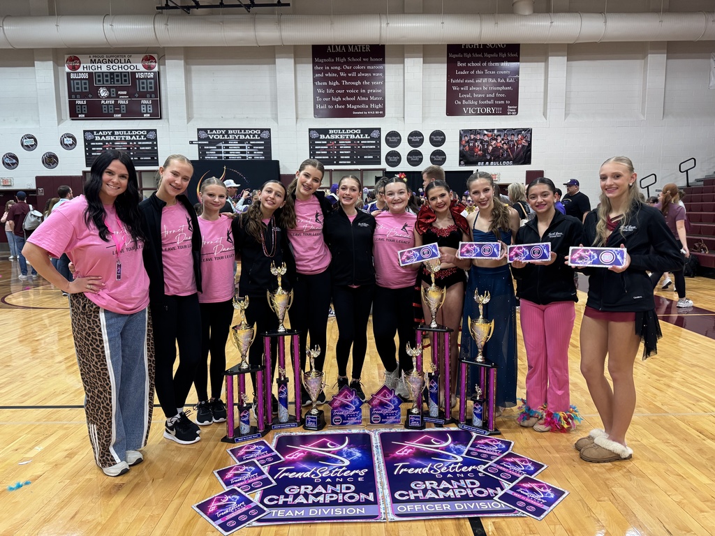 🧡 𝗕𝗜𝗚 𝗪𝗜𝗡 𝗘𝗡𝗘𝗥𝗚𝗬 🧡  What a weekend for our Caldwell Junior High Dance Team! 🔥  At the Trendsetters Competition at Magnolia High School, our team brought home a clean sweep, earning:  🏆 𝗢𝗩𝗘𝗥𝗔𝗟𝗟 𝗚𝗥𝗔𝗡𝗗 𝗖𝗛𝗔𝗠𝗣𝗜𝗢𝗡 𝗧𝗘𝗔𝗠 🏆 Award of Excellence 🏆 Best in Class Team 🏆 Best in Category (Contemporary, Pom, Hip Hop) 🏆 Choreography Awards (Contemporary, Pom, Hip Hop) 🏆 Technical & Precision Merit Award 🏆 Super Sweepstakes  And that’s not all…  Our Officers were named: 🏆 𝗢𝗩𝗘𝗥𝗔𝗟𝗟 𝗚𝗥𝗔𝗡𝗗 𝗖𝗛𝗔𝗠𝗣𝗜𝗢𝗡 𝗢𝗙𝗙𝗜𝗖𝗘𝗥 🏆 Award of Excellence 🏆 Best in Class Officer 🏆 Best in Category (Contemporary, Hip Hop) 🏆 Outstanding Choreography (Contemporary, Hip Hop, Jazz) 🏆 Technical & Precision Award 🏆 Super Sweepstakes  ✨ Solo Placements ✨ 🥈 1st Runner Up – Andrea 🥉 3rd Runner Up – Collins 🏅 4th Runner Up – Savanah 🏅 7th Runner Up – Clara  We are beyond proud of the hard work, precision, and dedication these students displayed on the floor. Way to represent Caldwell in a 𝐁𝐈𝐆 way! #CaldwellProud #CaldwellISD