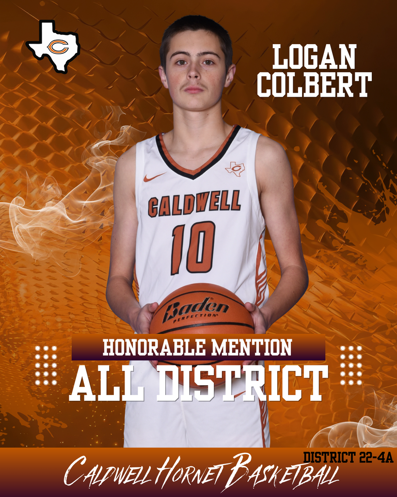 A big congratulations to our 𝗖𝗮𝗹𝗱𝘄𝗲𝗹𝗹 𝗛𝗼𝗿𝗻𝗲𝘁𝘀 𝗿𝗲𝗰𝗼𝗴𝗻𝗶𝘇𝗲𝗱 𝘄𝗶𝘁𝗵 𝗔𝗹𝗹-𝗗𝗶𝘀𝘁𝗿𝗶𝗰𝘁 𝗵𝗼𝗻𝗼𝗿𝘀!  🏀 𝗡𝗲𝘄𝗰𝗼𝗺𝗲𝗿 𝗼𝗳 𝘁𝗵𝗲 𝗬𝗲𝗮𝗿: Krush Strange 🏀 𝗦𝗲𝗰𝗼𝗻𝗱 𝗧𝗲𝗮𝗺: Cayden Zboril 🏀 𝗛𝗼𝗻𝗼𝗿𝗮𝗯𝗹𝗲 𝗠𝗲𝗻𝘁𝗶𝗼𝗻: Korbin Burns, Logan Colbert, Kayden Robertson  📚 𝗔𝗰𝗮𝗱𝗲𝗺𝗶𝗰 𝗔𝗹𝗹-𝗗𝗶𝘀𝘁𝗿𝗶𝗰𝘁: Cayden Zboril, Nathan Hermes, Logan Colbert, Krush Strange, Seth Towler, John Fryrear, Brayden Fraley, Jagorean Hewitt  Great work representing Caldwell both on the court and in the classroom! #CaldwellProud #CaldwellISD