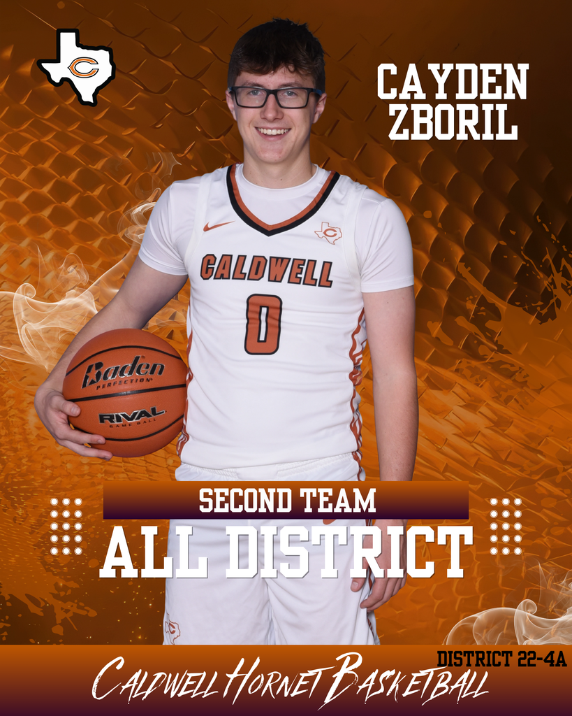 A big congratulations to our 𝗖𝗮𝗹𝗱𝘄𝗲𝗹𝗹 𝗛𝗼𝗿𝗻𝗲𝘁𝘀 𝗿𝗲𝗰𝗼𝗴𝗻𝗶𝘇𝗲𝗱 𝘄𝗶𝘁𝗵 𝗔𝗹𝗹-𝗗𝗶𝘀𝘁𝗿𝗶𝗰𝘁 𝗵𝗼𝗻𝗼𝗿𝘀!  🏀 𝗡𝗲𝘄𝗰𝗼𝗺𝗲𝗿 𝗼𝗳 𝘁𝗵𝗲 𝗬𝗲𝗮𝗿: Krush Strange 🏀 𝗦𝗲𝗰𝗼𝗻𝗱 𝗧𝗲𝗮𝗺: Cayden Zboril 🏀 𝗛𝗼𝗻𝗼𝗿𝗮𝗯𝗹𝗲 𝗠𝗲𝗻𝘁𝗶𝗼𝗻: Korbin Burns, Logan Colbert, Kayden Robertson  📚 𝗔𝗰𝗮𝗱𝗲𝗺𝗶𝗰 𝗔𝗹𝗹-𝗗𝗶𝘀𝘁𝗿𝗶𝗰𝘁: Cayden Zboril, Nathan Hermes, Logan Colbert, Krush Strange, Seth Towler, John Fryrear, Brayden Fraley, Jagorean Hewitt  Great work representing Caldwell both on the court and in the classroom! #CaldwellProud #CaldwellISD