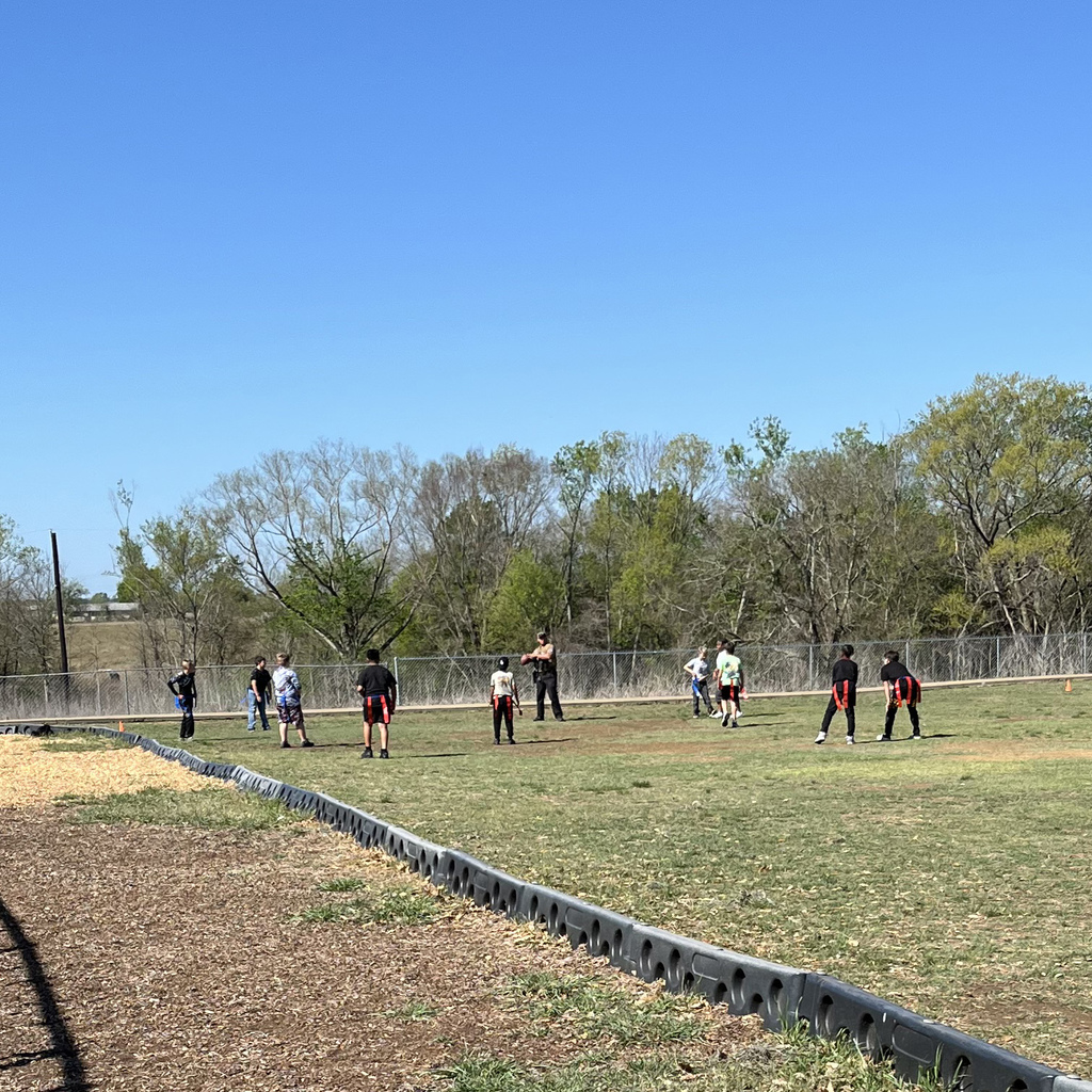 More than just keeping our campuses safe—building connections that matter. 🧡  Officer Guerrero joined 5th grade recess for a game of flag football today, and it was definitely a highlight! #CaldwellProud #CaldwellISD