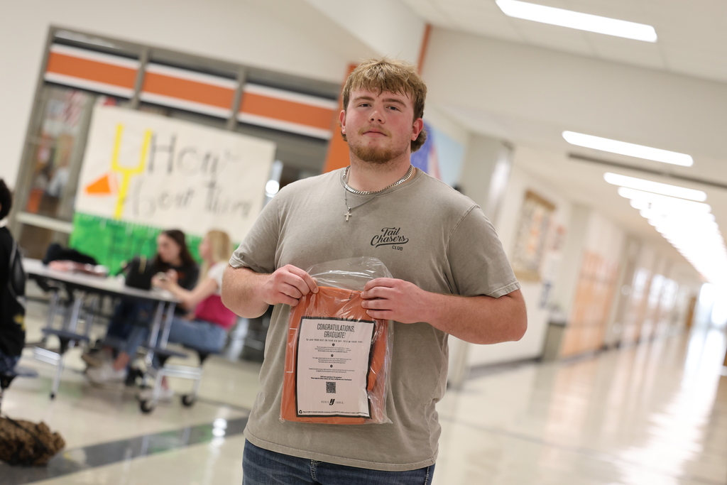 Cue the tears, Mom. It’s starting to feel real… 🎓🧡 Today, our seniors picked up their caps and gowns — a small moment that carries so many years of memories, hard work, and milestones.  If your student missed cap & gown distribution during lunch today, they can pick theirs up in the front office at CHS. #CaldwellProud #CaldwellISD